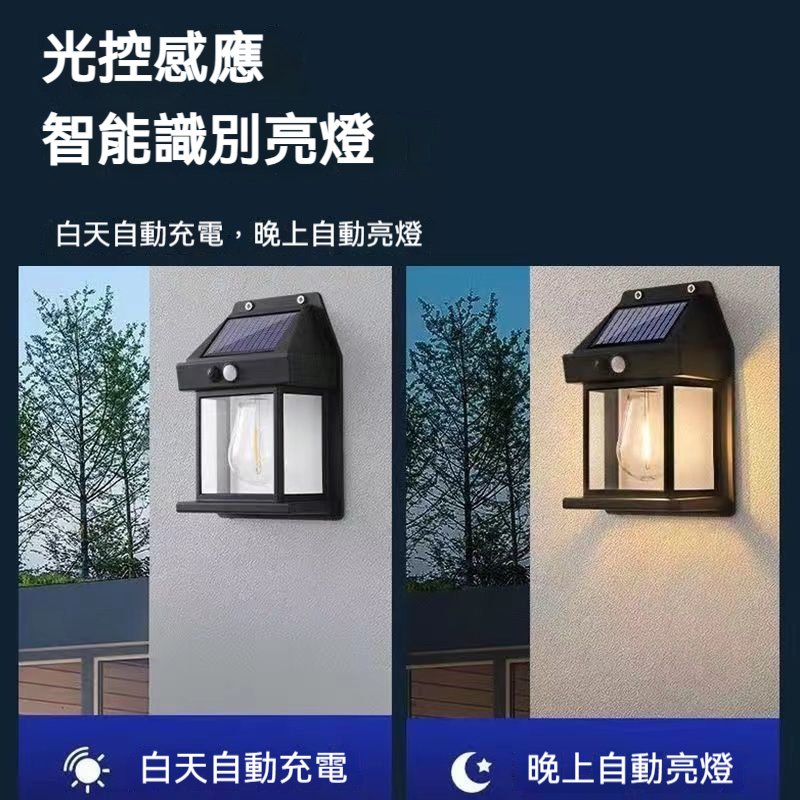 太陽能鎢絲壁燈
