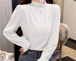 法式半高領打底衫