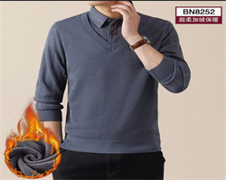 假兩件加絨毛衣